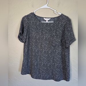 Lauren Conrad  Black and White Patterned Top sz XS